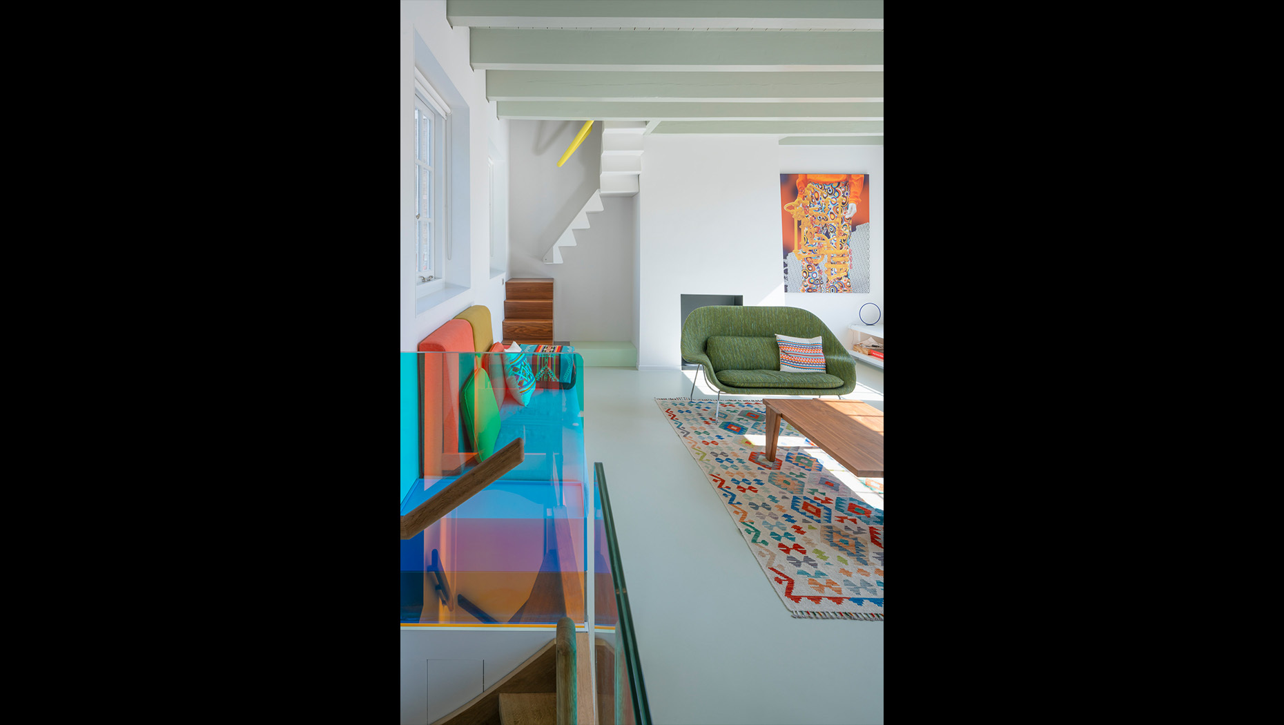 Woonkamer met trap